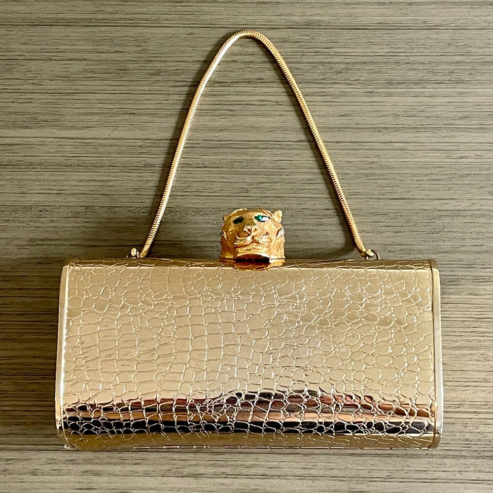 Magid Vintage 1960s metal clutch/wristlet purse